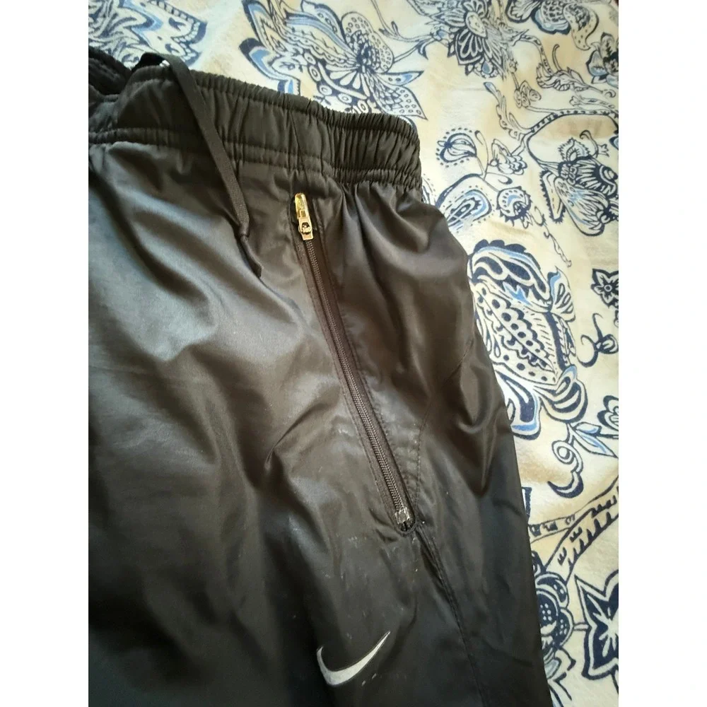 VTG Nike FitStorm Black Track Pants Womens XS Reflective Athletic Running Pants